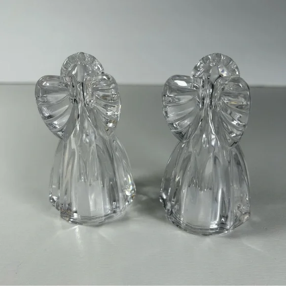 Gorham Crystal Pair of Angel Salt & Pepper Shakers Germany Christmas Vintage - Picture 3 of 6